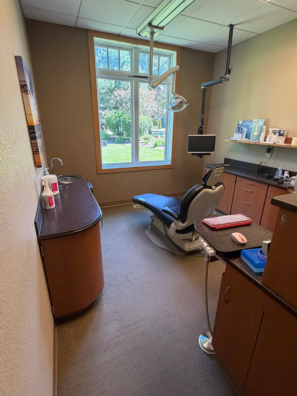Modern dental treatment room at Duneside Dental